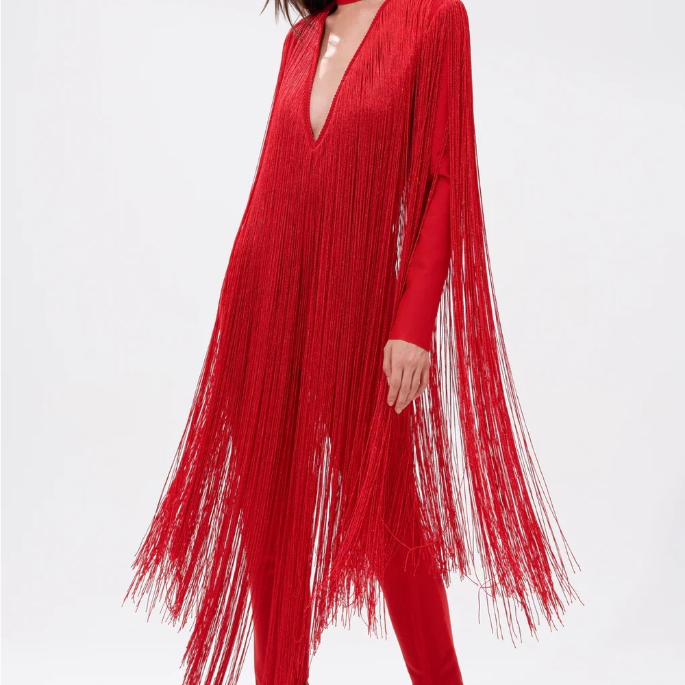 HOLIDAY FLAIR FRINGE BODYSUIT - L